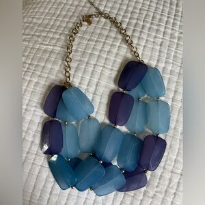 The Limited chunky blue and purple statement necklace